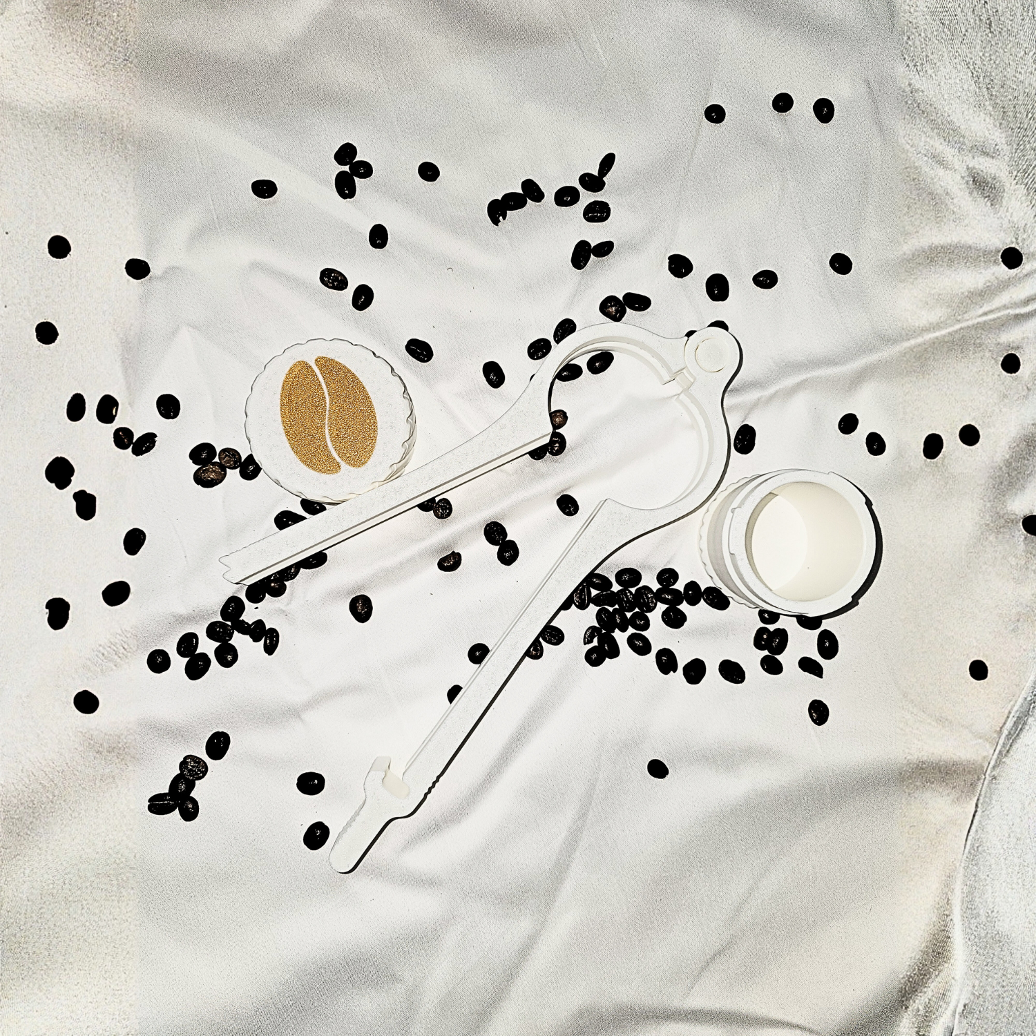 Clips etanș pentru pungi de cafea boabe cu capac dozator, Reutilizabil