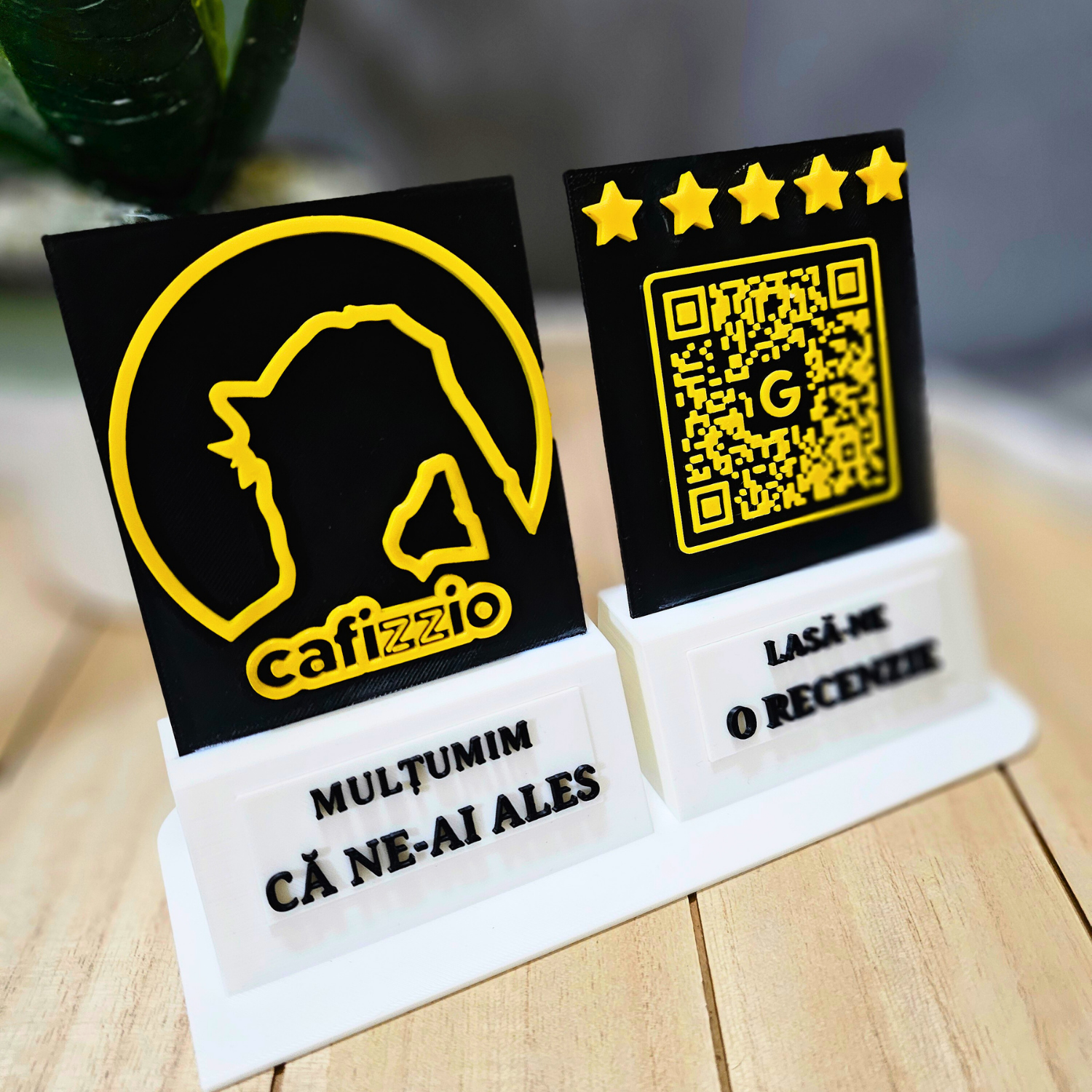 Stand Cod QR Recenzii Google Personalizat cu Logo pentru Firmă