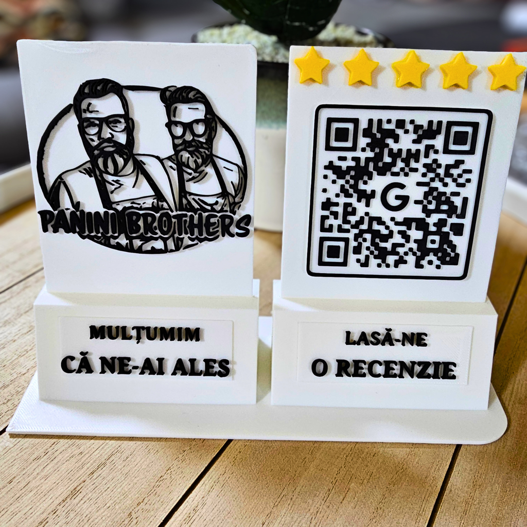 Stand Recenzii Google Personalizat cu Logo – QR Code Business