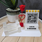 Stand Recenzii Google cu Suport Cărți de Vizită și QR Code Personalizat