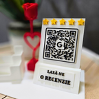 Stand Recenzii Google cu Suport Cărți de Vizită și QR Code Personalizat