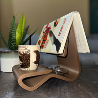 Suport Multifuncțional pentru Carte cu Suport Cafea și Ochelari