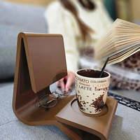 Suport Multifuncțional pentru Carte cu Suport Cafea și Ochelari