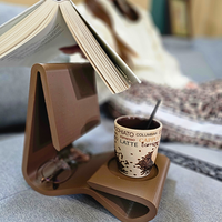 Suport Multifuncțional pentru Carte cu Suport Cafea și Ochelari